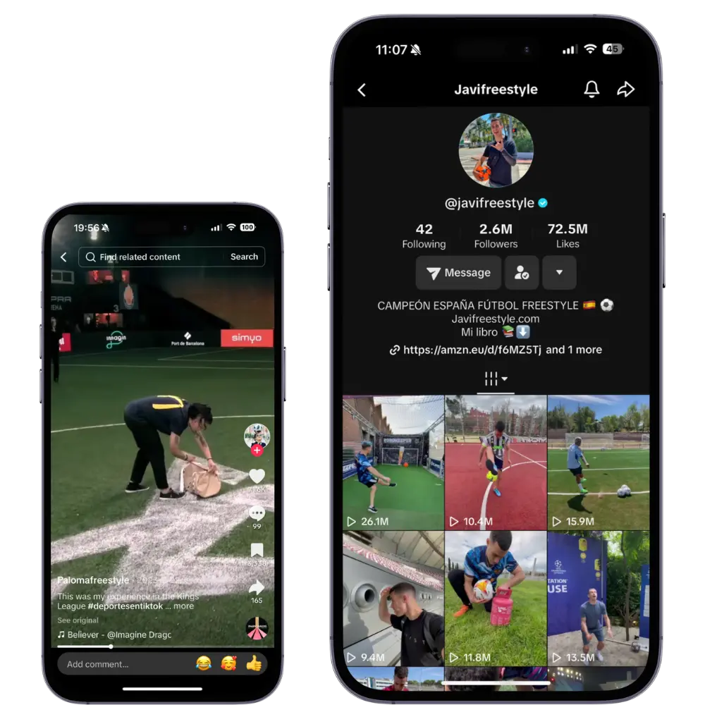 Contratar freestylers en España para tu campaña en redes sociales con influencers de fútbol