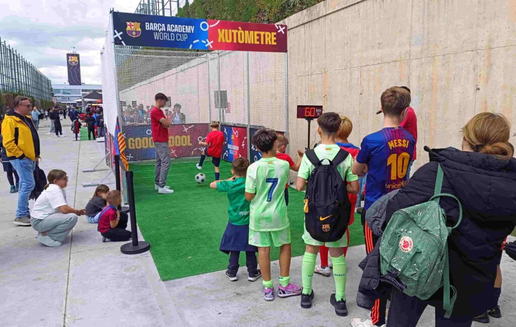 Alquiler de chutómetro con animación en un evento deportivo